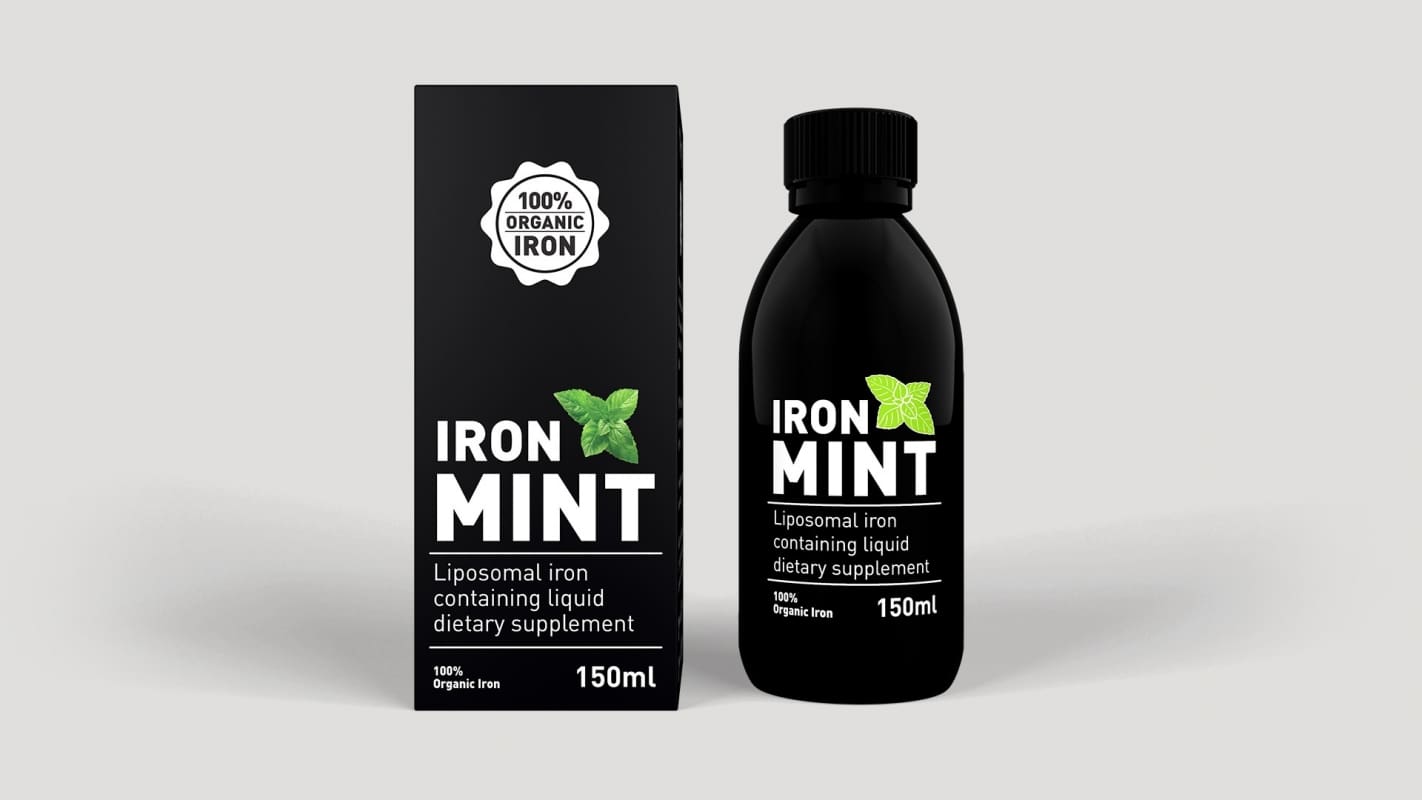 IronMint liposomalt kosttillskott Järn med smak av mynta (150 ml) - Bild 3